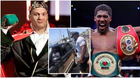 Heavyweight world champs Tyson Fury and Anthony Joshua come face to face in chance meeting on sunshine break in Marbella (PHOTO)